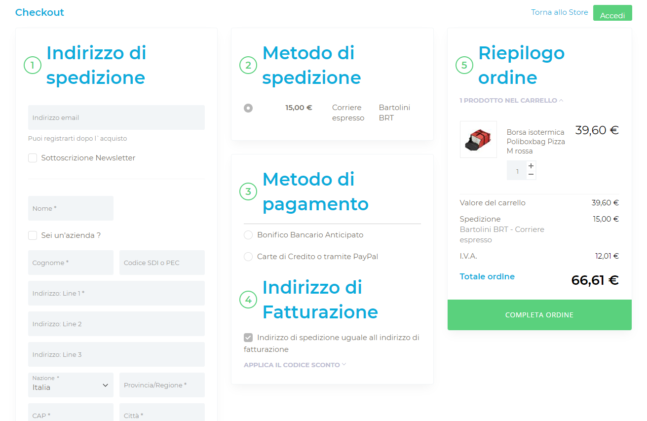 checkout page grupposds ilwebcreativo web agency Ecommerce Checkout Design